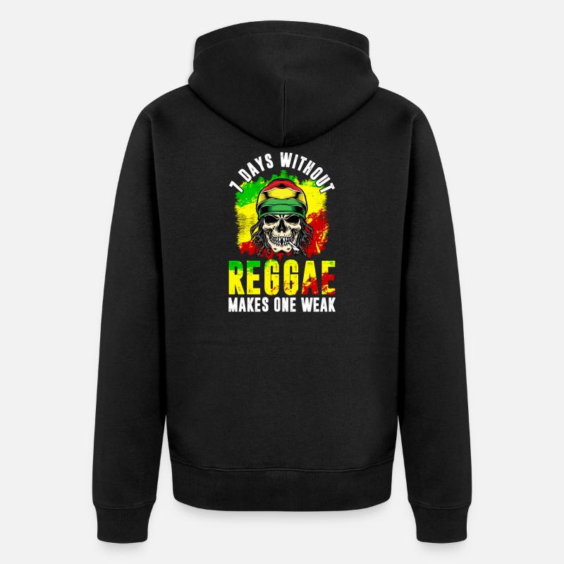 Reggae Dancehall Rasta Rastafari - Veste à capuche bio Premium Unisexe - noir
