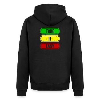 Reggae Dancehall Rasta Rastafari - Veste à capuche bio Premium Unisexe - noir - Dos - Nico (187cm)