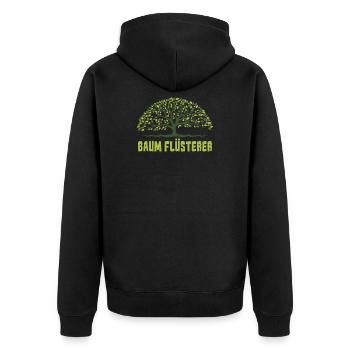 Baumklettern Baumpfleger Arborist Baumkletterer - Unisex Premium Bio Zip Hoodie - Schwarz - Hinten - Nico (187cm)