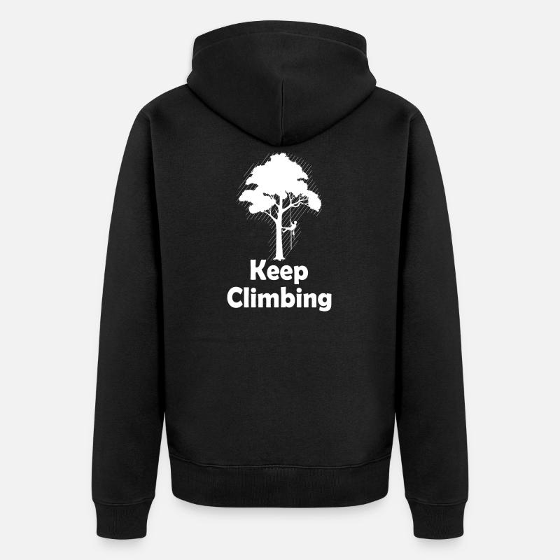 Baumklettern Baumpfleger Arborist Baumkletterer - Unisex Premium Bio Zip Hoodie - Schwarz
