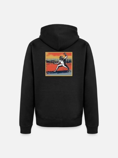 L’escrime - Veste à capuche bio Premium Unisexe - noir