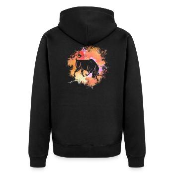 Bélier Signe astrologique Horoscope Astrologie - Veste à capuche bio Premium Unisexe - noir - Dos - Nico (187cm)