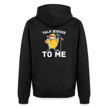 Golf Golfer Golfer Golfer Golf Course - Unisex Premium Organic Zip Hoodie - black - Back - Nico (187cm)