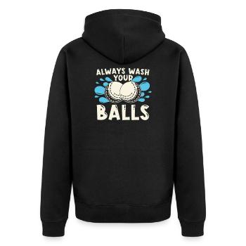 Golf Golfer Golfer Golfer Golf Course - Unisex Premium Organic Zip Hoodie - black - Back - Nico (187cm)