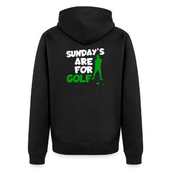 Golf Golfer Golfer Golfer Golf Course - Unisex Premium Organic Zip Hoodie - black - Back - Nico (187cm)