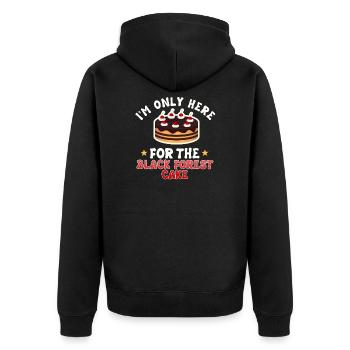 Black Forest Cake Gift - Unisex Premium Organic Zip Hoodie - black - Back - Nico (187cm)