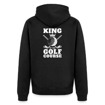 Golf Golfer Golfer Golfer Golf Course - Unisex Premium Organic Zip Hoodie - black - Back - Nico (187cm)
