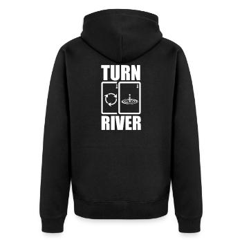 Joueur de poker Texas Holdem - Veste à capuche bio Premium Unisexe - noir - Dos - Nico (187cm)