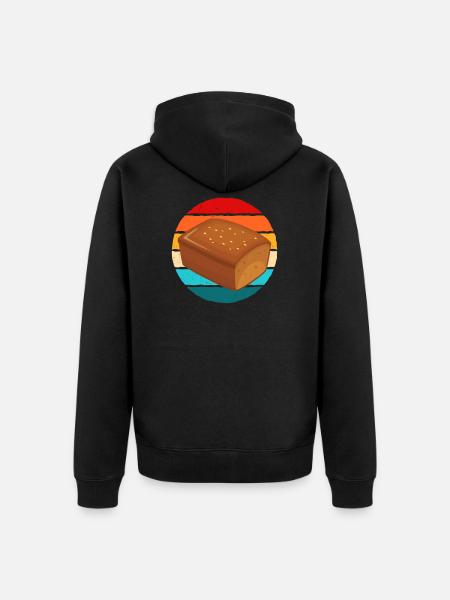 Banana Bread - Unisex Premium Organic Zip Hoodie - black