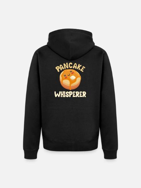 Pancake Whisperer - Unisex Premium Organic Zip Hoodie - black