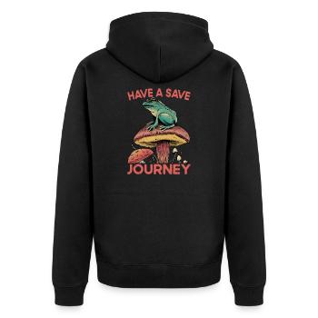 Have a save trip, Mushroom - Veste à capuche bio Premium Unisexe - noir - Dos - Nico (187cm)