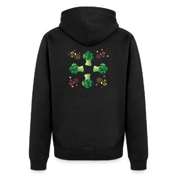Brocolis - Veste à capuche bio Premium Unisexe - noir - Dos - Nico (187cm)