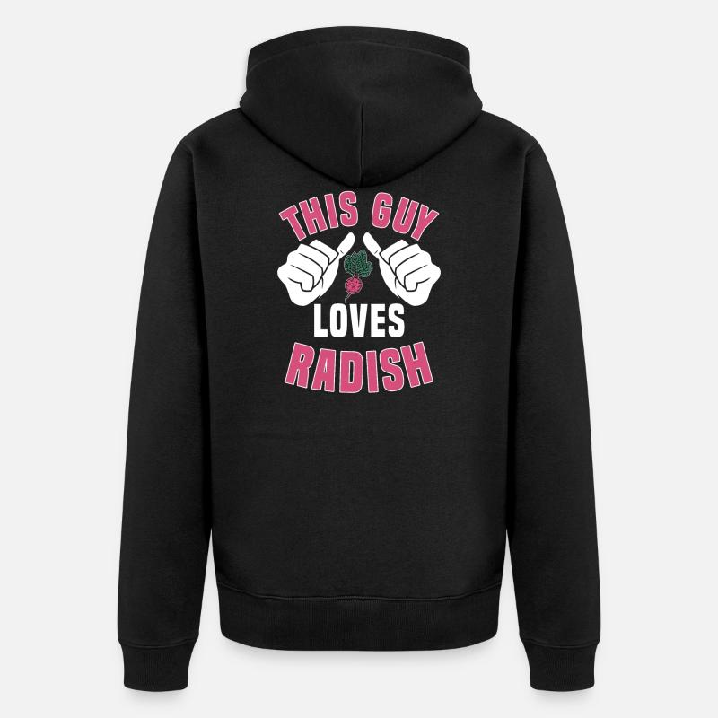 Amateurs de radis - Veste à capuche bio Premium Unisexe - noir