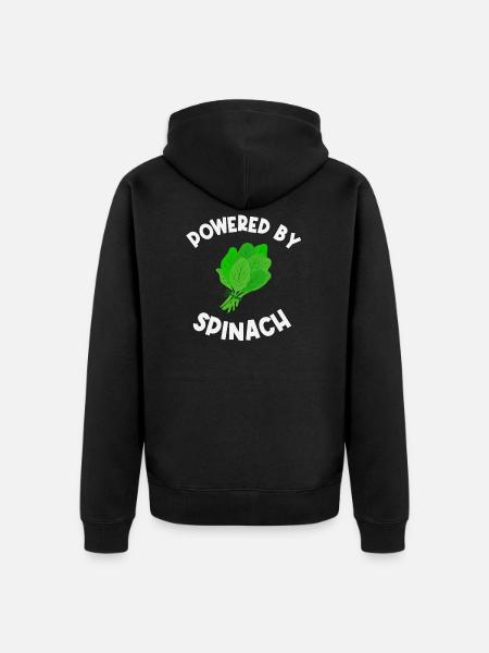 Spinach Gift - Unisex Premium Organic Zip Hoodie - black