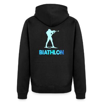 Biathlon - Veste à capuche bio Premium Unisexe - noir - Dos - Nico (187cm)