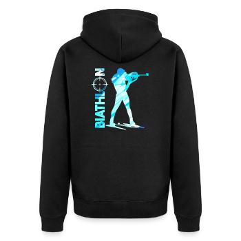 Biathlon - Veste à capuche bio Premium Unisexe - noir - Dos - Nico (187cm)