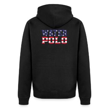Water Polo États-Unis - Veste à capuche bio Premium Unisexe - noir - Dos - Nico (187cm)