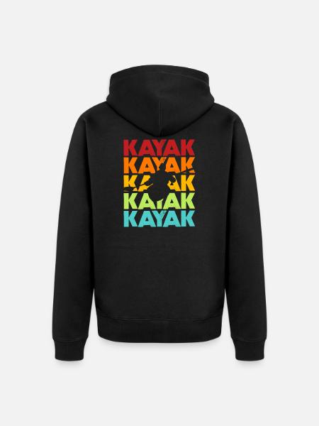 Kajak - Unisex Premium Bio Zip Hoodie - Schwarz