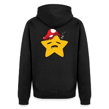 Star Dormir - Veste à capuche bio Premium Unisexe - noir - Dos - Nico (187cm)