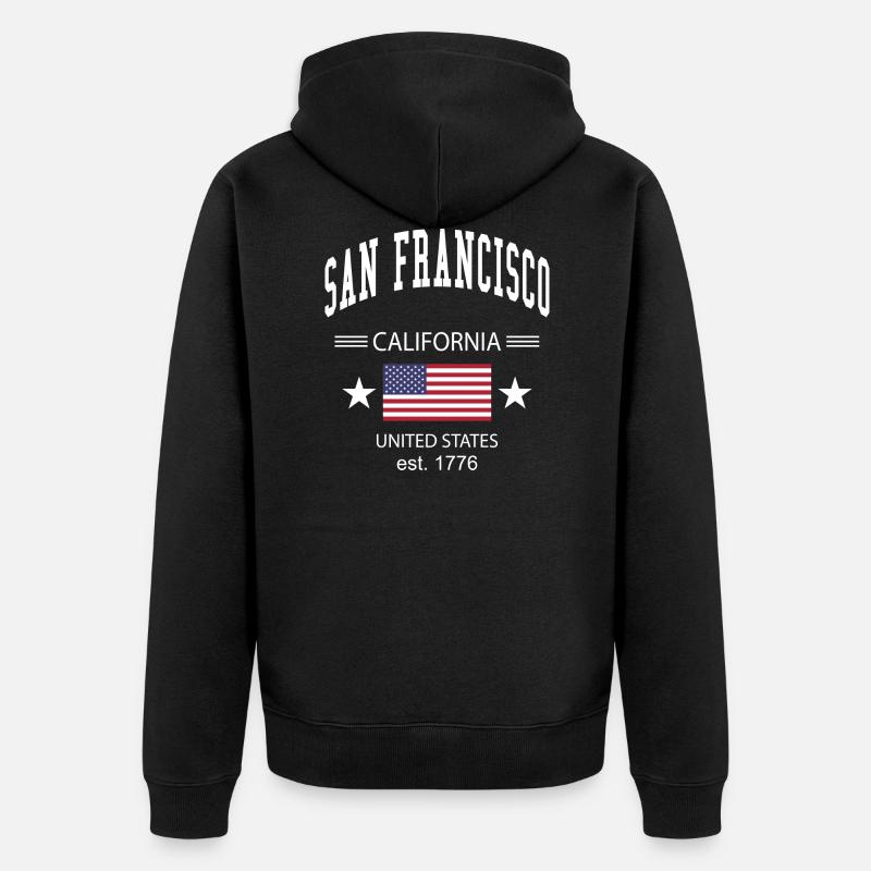 San Francisco - Veste à capuche bio Premium Unisexe - noir