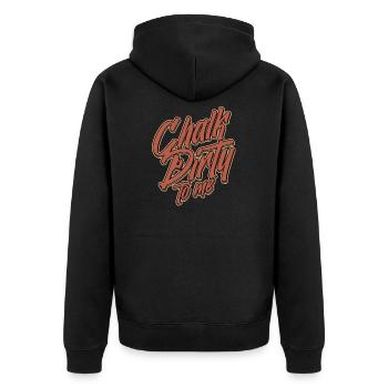 Climbing Mountaineering Climbers - Unisex Premium Organic Zip Hoodie - black - Back - Nico (187cm)