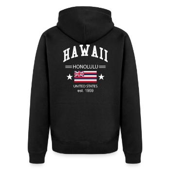 Hawaï - Veste à capuche bio Premium Unisexe - noir - Dos - Nico (187cm)