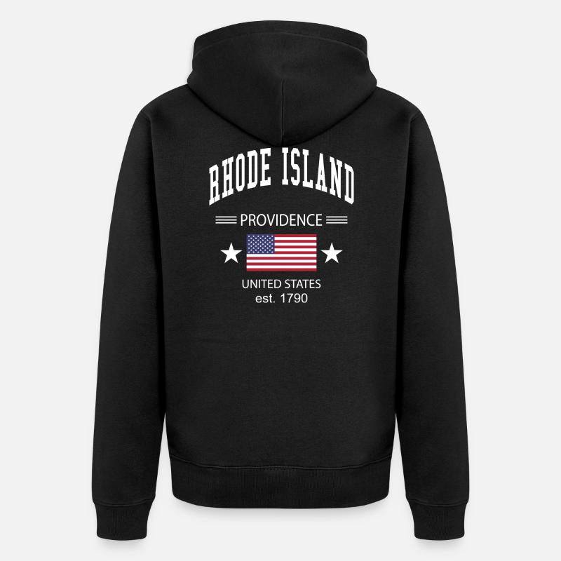 Rhode Island - Veste à capuche bio Premium Unisexe - noir