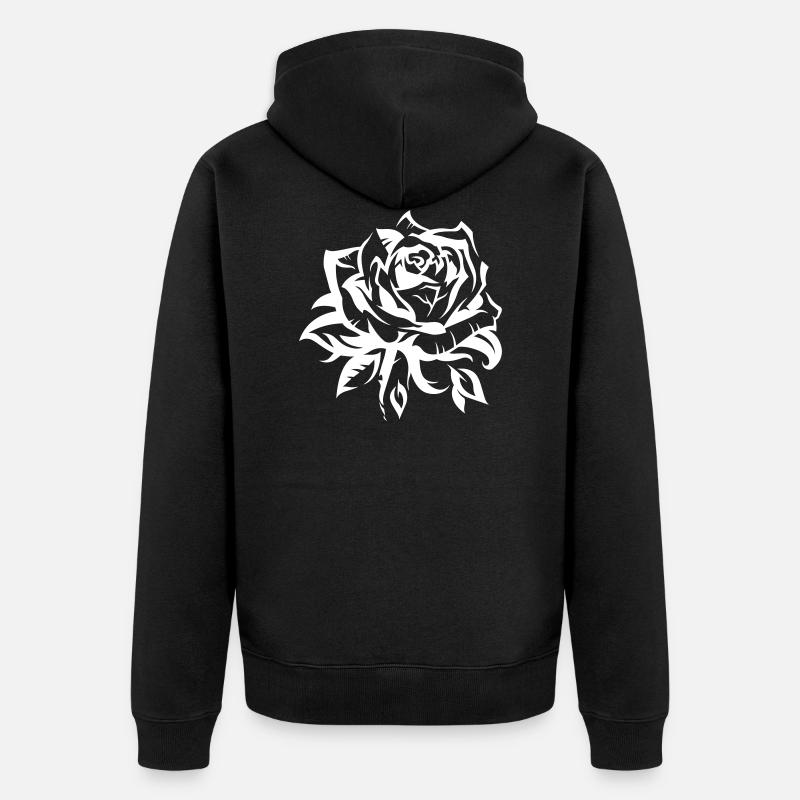 rose - Veste à capuche bio Premium Unisexe - noir