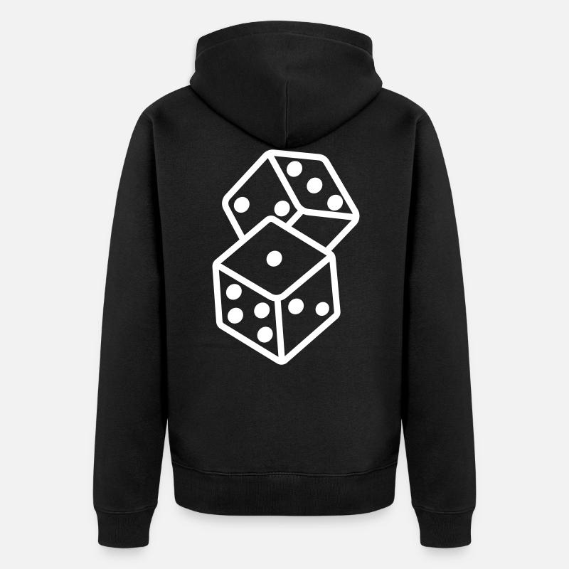 Symbole du casino Dice - Veste à capuche bio Premium Unisexe - noir