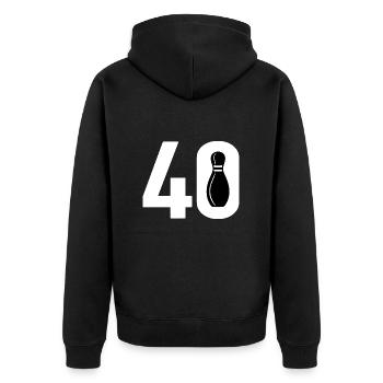 40 Bowling Bowler 40 - Veste à capuche bio Premium Unisexe - noir - Dos - Nico (187cm)