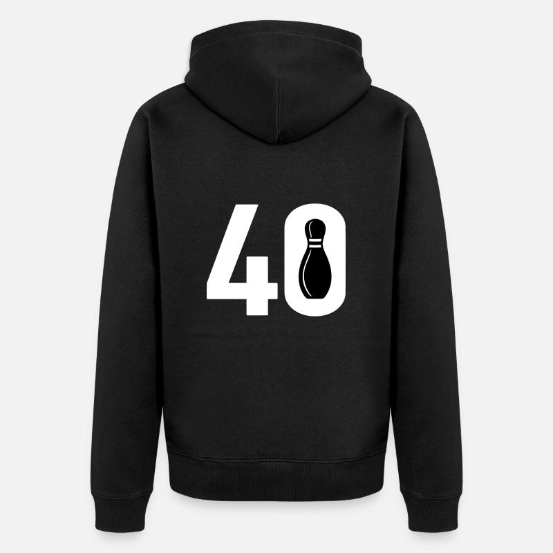 40 Bowling Bowler 40 - Veste à capuche bio Premium Unisexe - noir