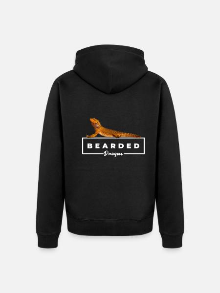 Bearded Dragon Reptile Owner - Unisex Premium Organic Zip Hoodie - black