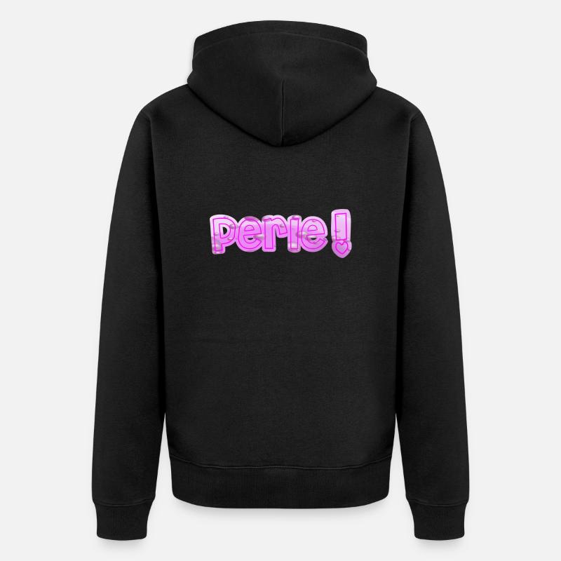 Perle Bubble Purple Violet - Unisex Premium Bio Zip Hoodie - Schwarz