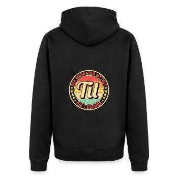 Til Der Mann Der Mythos Die Legende - Unisex Premium Bio Zip Hoodie - Schwarz - Hinten - Nico (187cm)