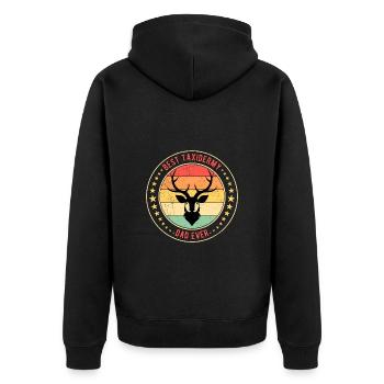 Taxidermie Taxidermiste Meilleur papa de taxidermie de tous les temps - Veste à capuche bio Premium Unisexe - noir - Dos - Nico (187cm)