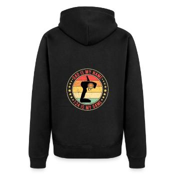 Slot Car Racing RC Car Drag Race - Unisex Premium Organic Zip Hoodie - black - Back - Nico (187cm)