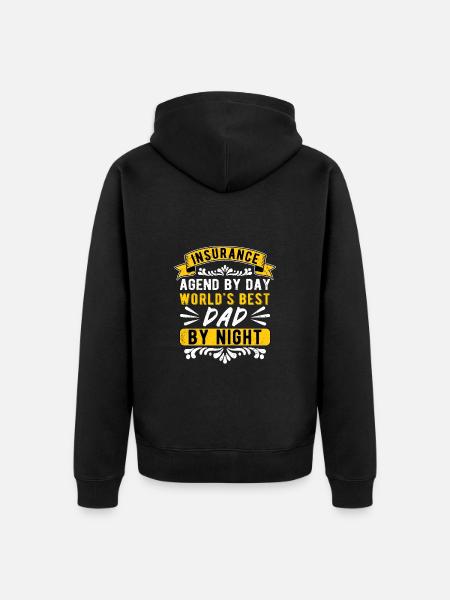 Versicherungskaufmann Vater - Unisex Premium Bio Zip Hoodie - Schwarz