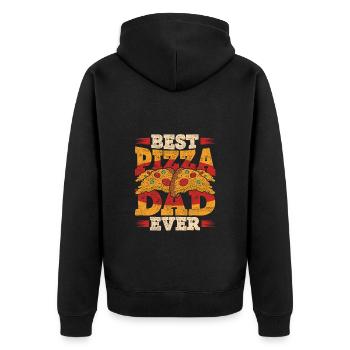 Pizza Chef Pizzaiolo Meilleur père pizza de tous les temps - Veste à capuche bio Premium Unisexe - noir - Dos - Nico (187cm)