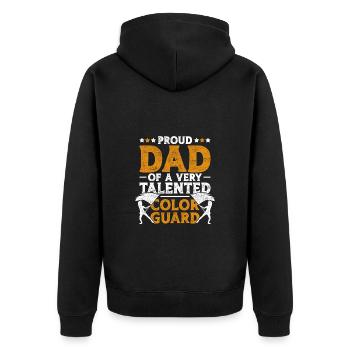 Garde de couleur Couleur Gardien Père - Veste à capuche bio Premium Unisexe - noir - Dos - Nico (187cm)