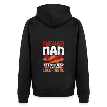 Sneaker Collector Chaussure Collector Père - Veste à capuche bio Premium Unisexe - noir - Dos - Nico (187cm)