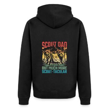 Chef scout Père scout - Veste à capuche bio Premium Unisexe - noir - Dos - Nico (187cm)