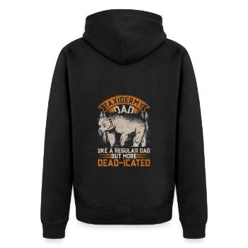 Taxidermiste Papa taxidermie - Veste à capuche bio Premium Unisexe - noir - Dos - Nico (187cm)