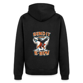 Breakdance Bend it like a b-boy - Unisex Premium Organic Zip Hoodie - black - Back - Nico (187cm)