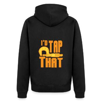 Cutting Machine Operator Father Husband - Unisex Premium Organic Zip Hoodie - black - Back - Nico (187cm)