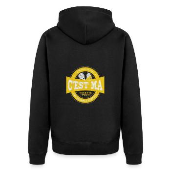 Le padel et la bière t-shirt homme apéro humour - Veste à capuche bio Premium Unisexe - noir - Dos - Nico (187cm)
