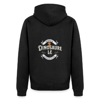 Parrain Dinosaure le danseur ultime t-shirt - Veste à capuche bio Premium Unisexe - noir - Dos - Nico (187cm)