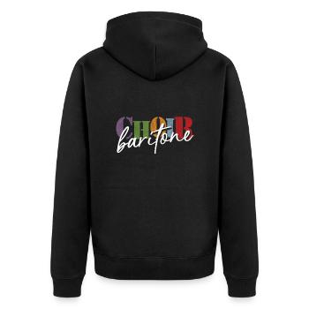 Choir - Baritone singer - Unisex Premium Organic Zip Hoodie - black - Back - Nico (187cm)