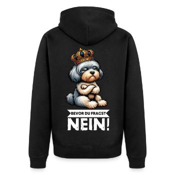 Avant que vous ne demandiez, aucun propriétaire havanais - Veste à capuche bio Premium Unisexe - noir - Dos - Nico (187cm)