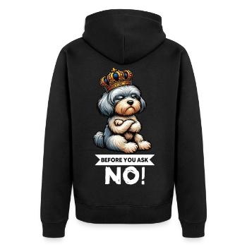 Before You Ask Havanese Havanese Keepers Havanese - Unisex Premium Organic Zip Hoodie - black - Back - Nico (187cm)