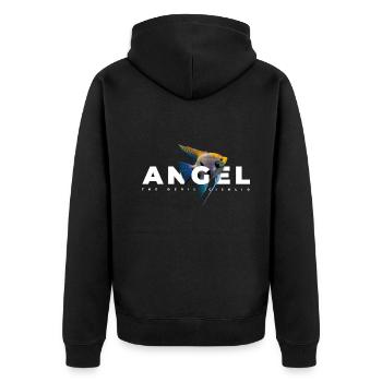 Kaiserfisch Buntbarsch Aquarium Fisch - Unisex Premium Bio Zip Hoodie - Schwarz - Hinten - Nico (187cm)